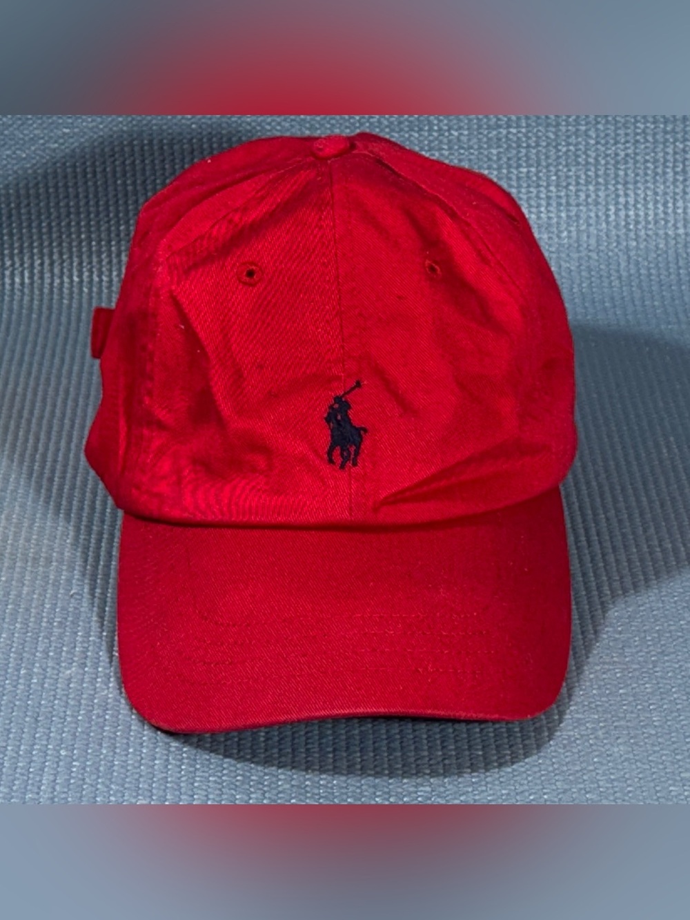 Polo Ralph Lauren Strapback Red Hat Cap Equestrian Logo One Size